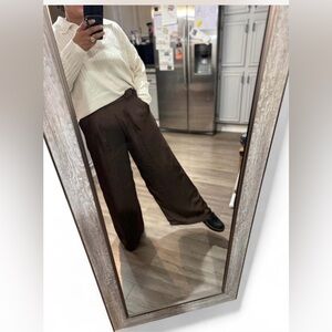 American Eagle Outfitters Brown Satin Pants NWT